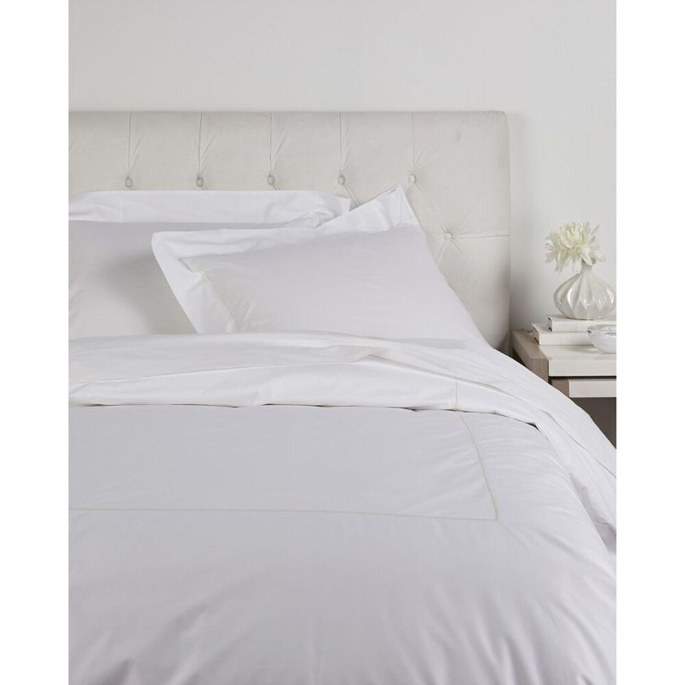 Maurizio Italy Single Line Beige Embroidered Duvet Set